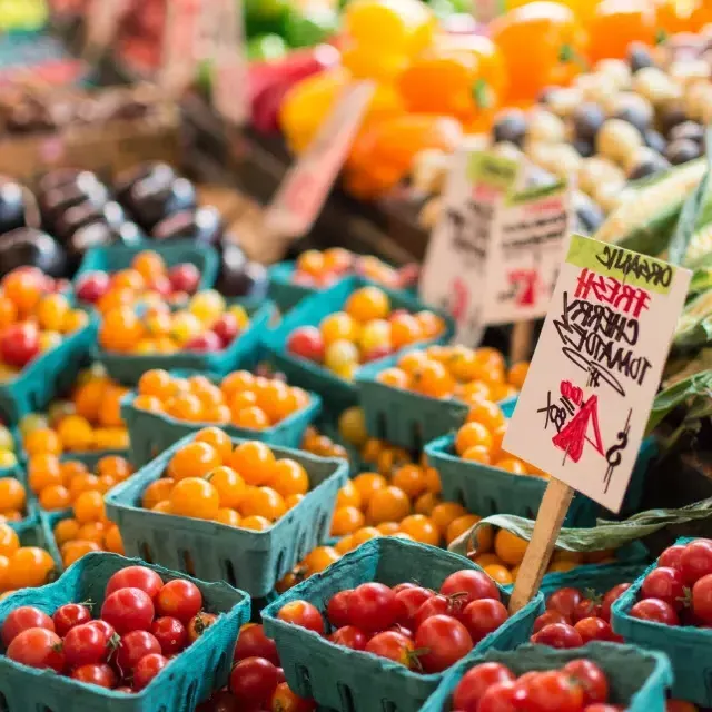 Farmers market tomatoes